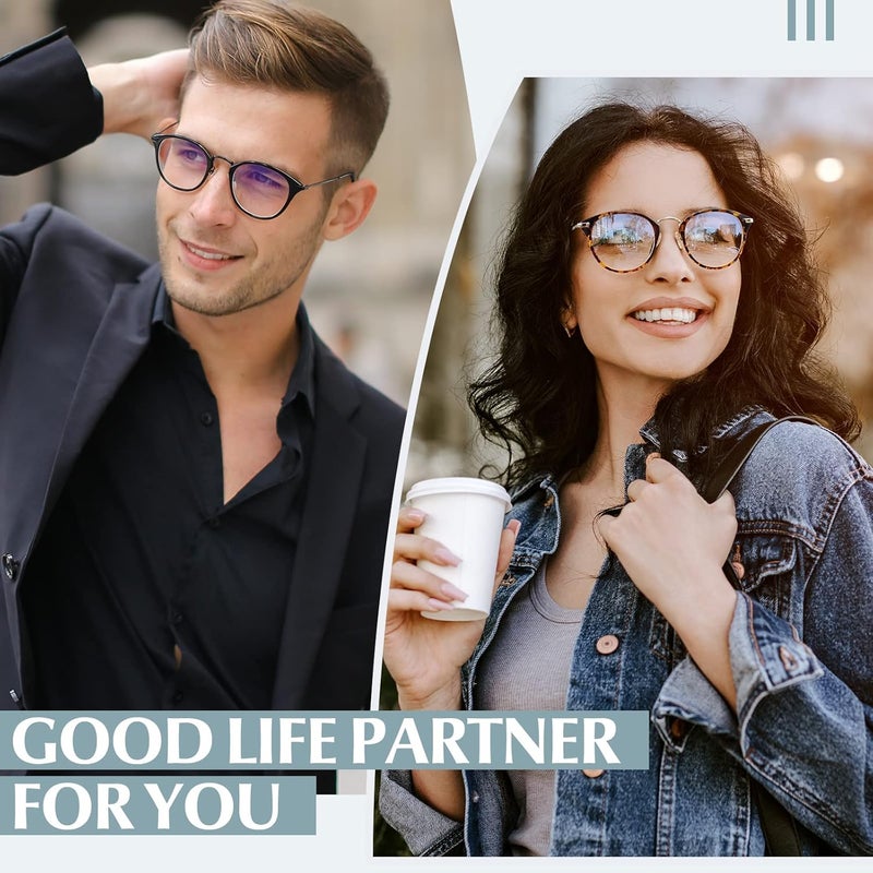 LINVO Classic Fake Glasses Women, Cat Eye Metal Clear Lens Eyeglasses with 100% UV400 Protection - Image 2